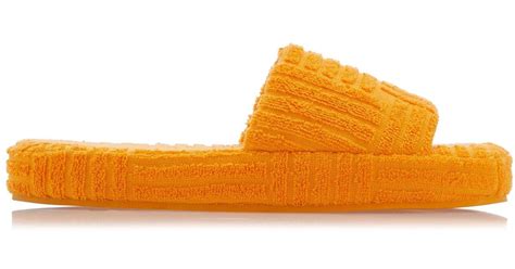 Step into Comfort with Bottega's Terry Cloth Slides
